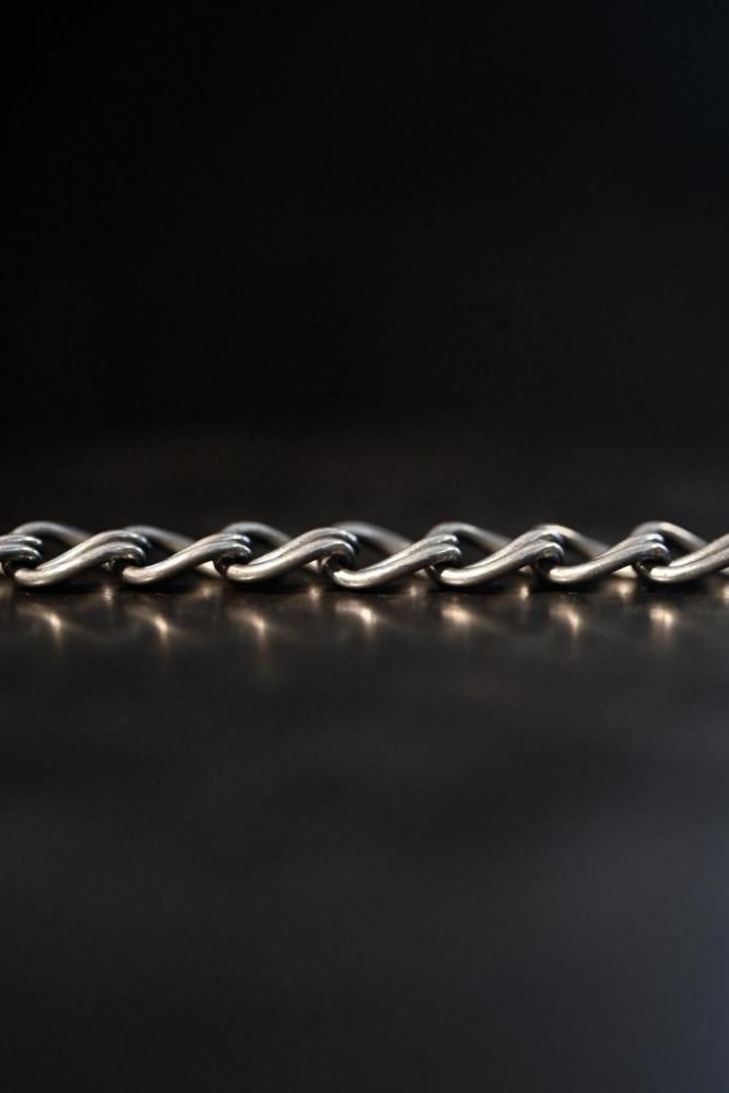 Italy vintage silver chain bracelet