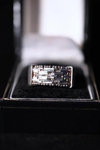 Italy vintage silver ring 12