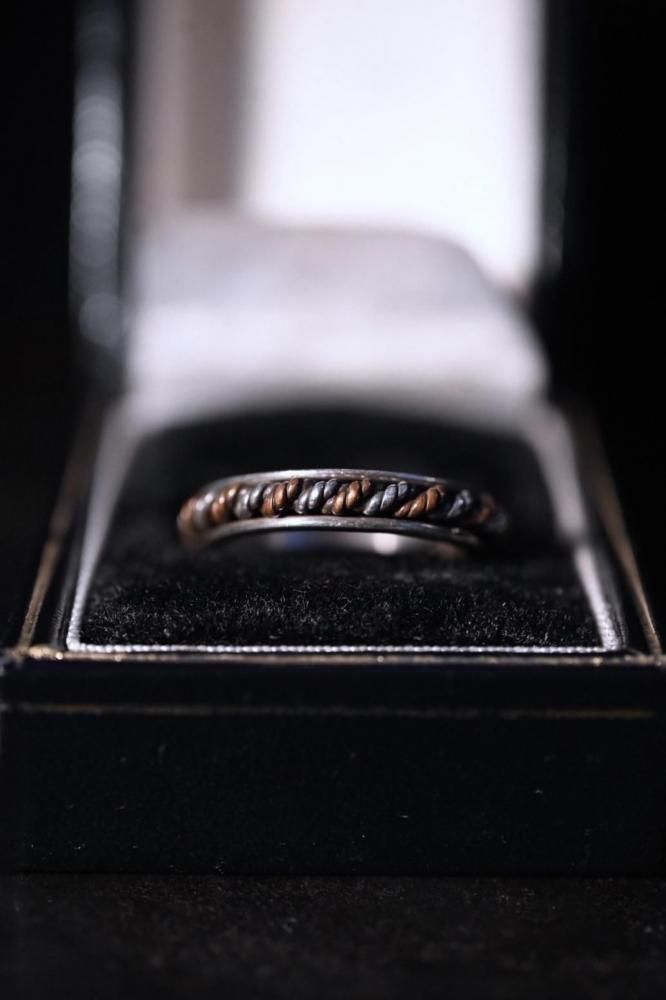 Vintage silver  cooper ring