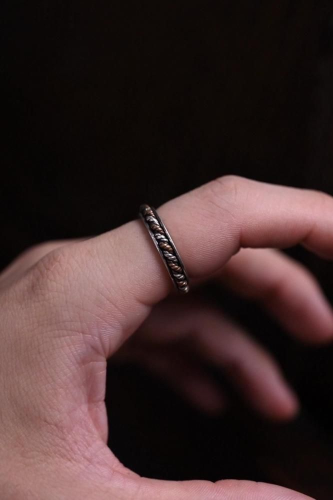 Vintage silver  cooper ring