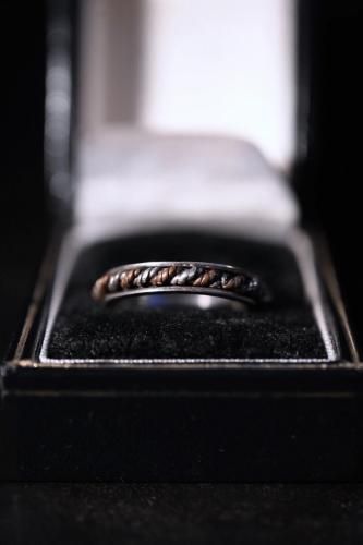 Vintage silver  cooper ring 13