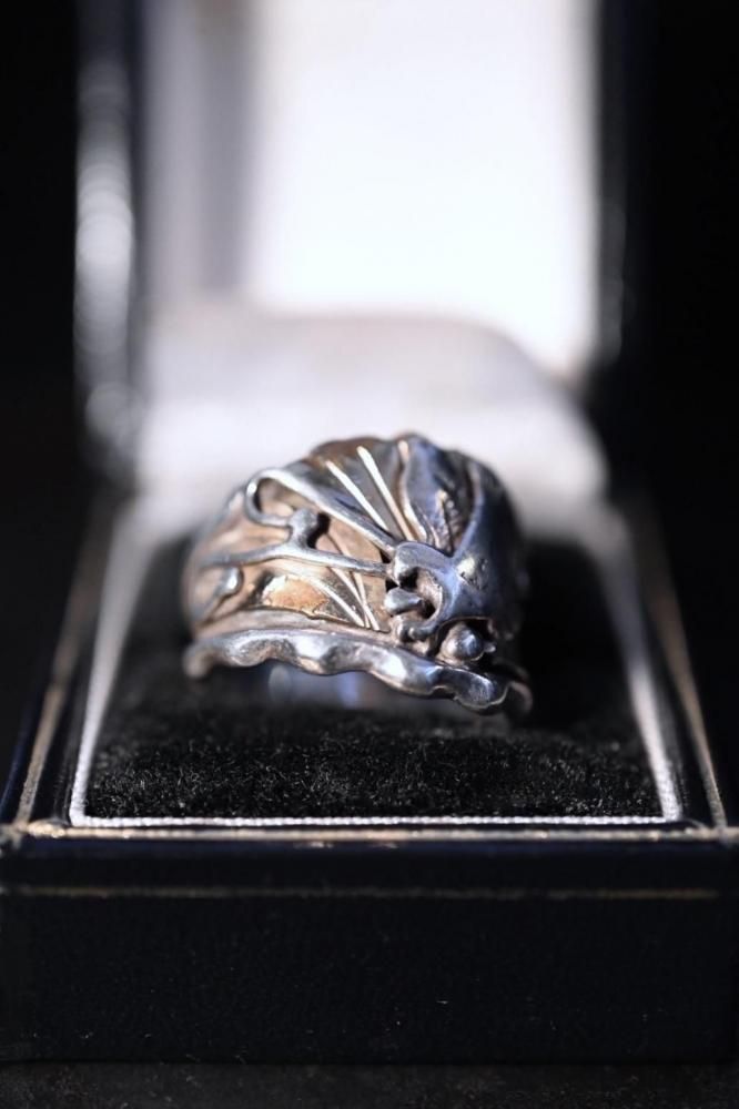 Vintage "Navajo" silver eagle ring