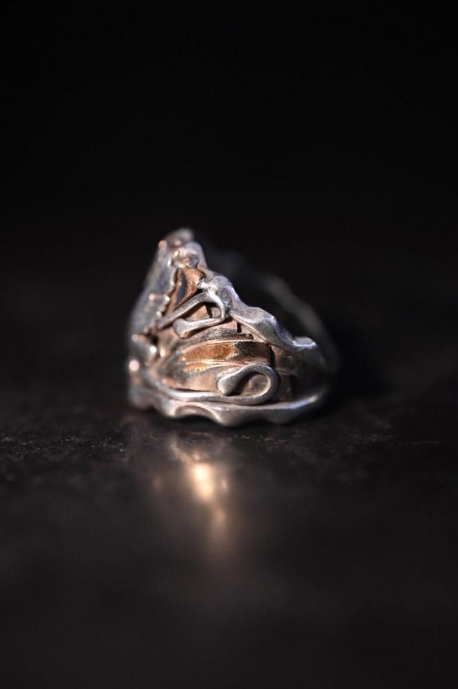 Vintage "Navajo" silver eagle ring