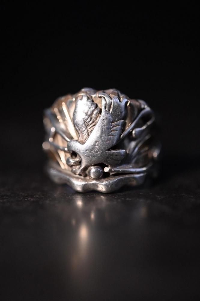 Vintage "Navajo" silver eagle ring