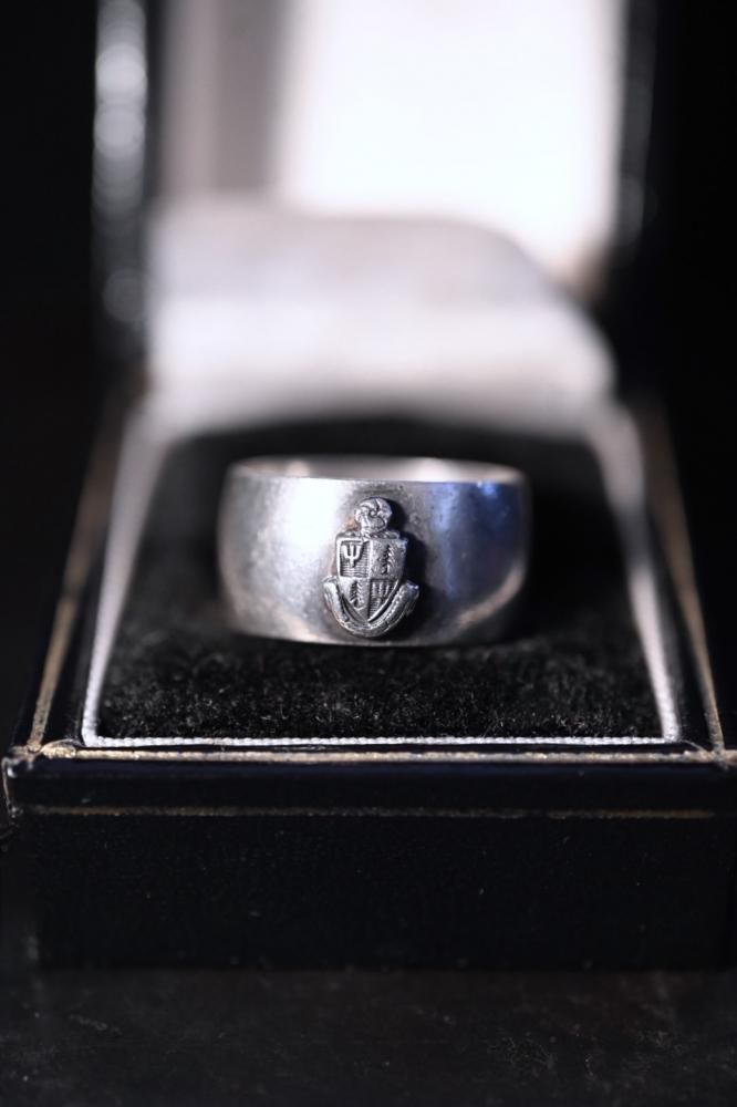 Mid 20th silver college ring