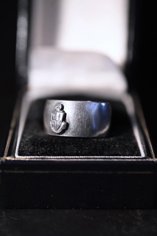 Mid 20th silver college ring