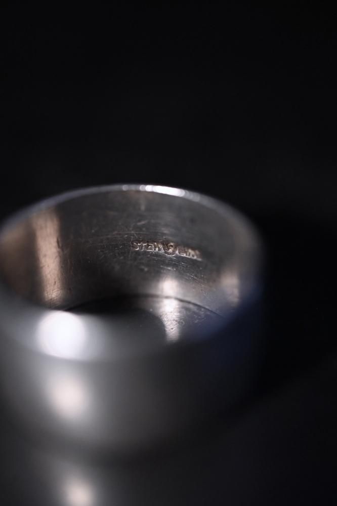 Mid 20th silver college ring