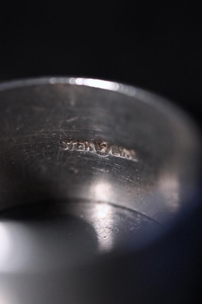 Mid 20th silver college ring