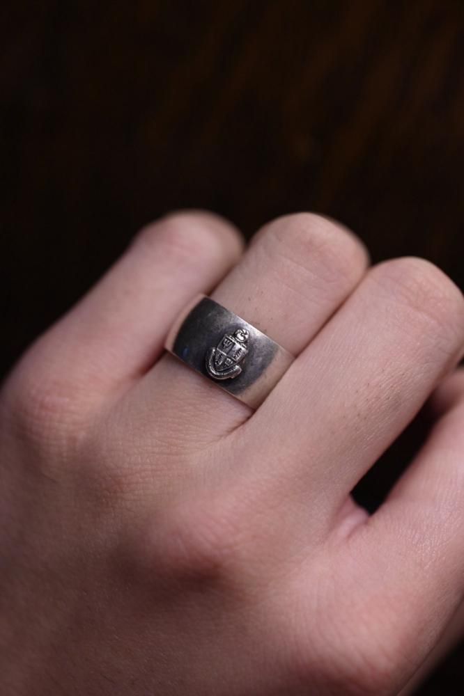 Mid 20th silver college ring