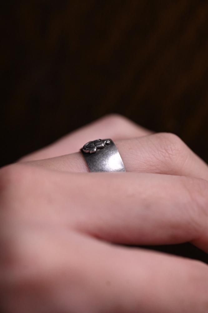 Mid 20th silver college ring