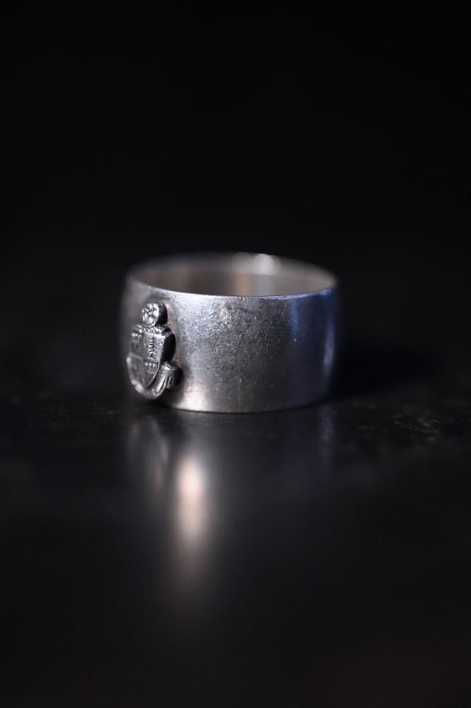 Mid 20th silver college ring