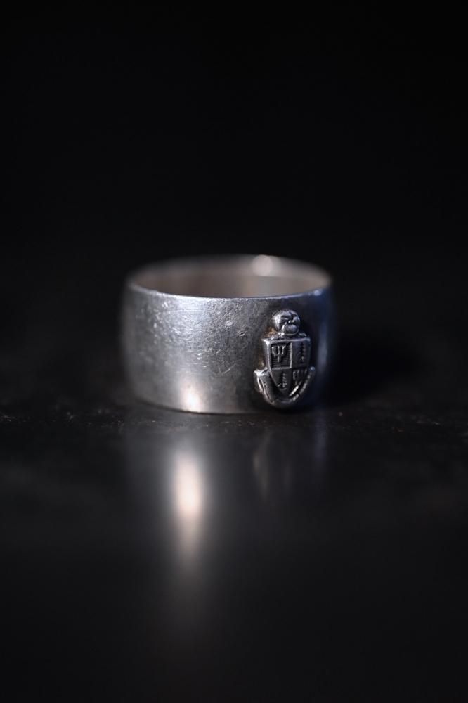 Mid 20th silver college ring