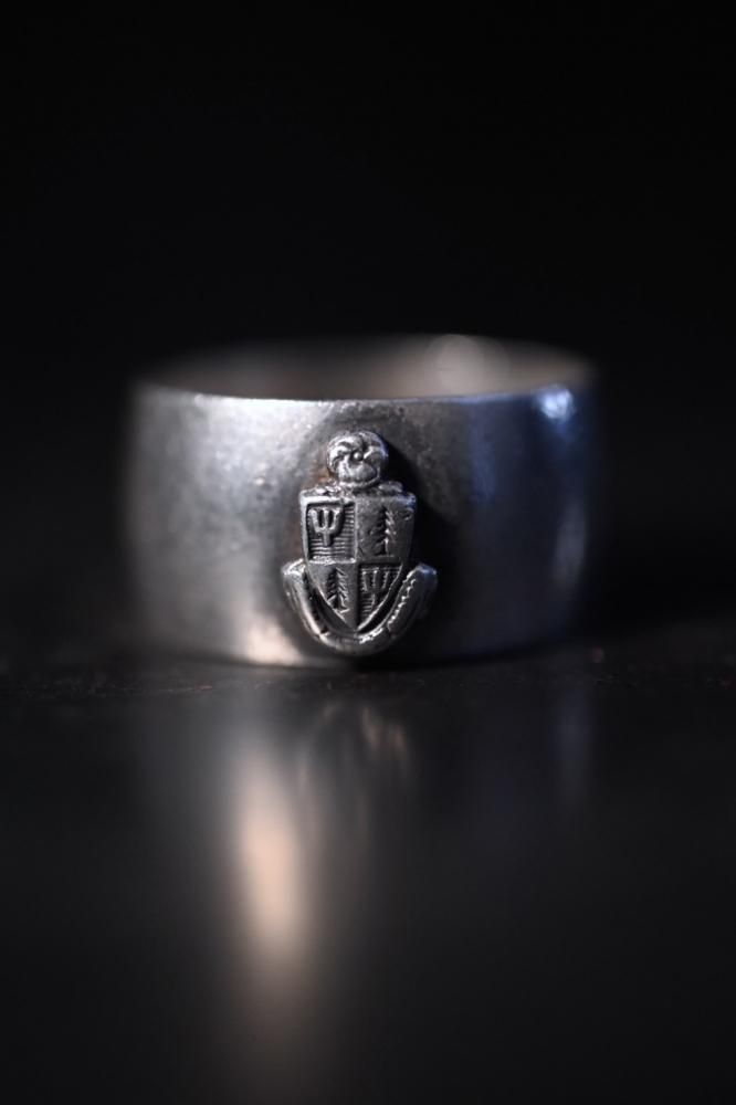 Mid 20th silver college ring