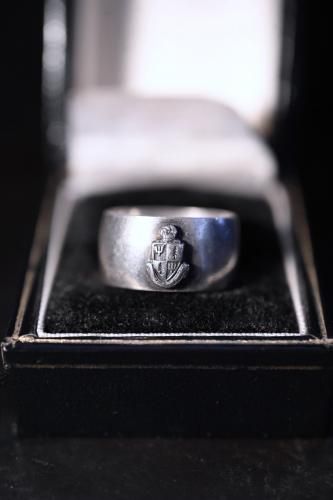 Mid 20th silver college ring