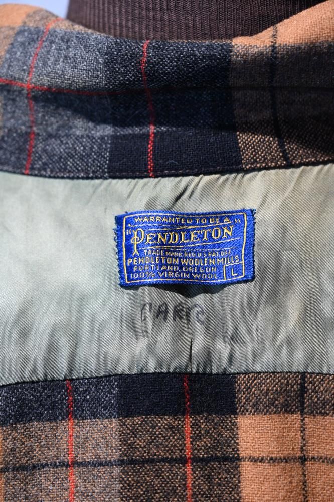 us 1950's~ "Pendleton" wool check shirt