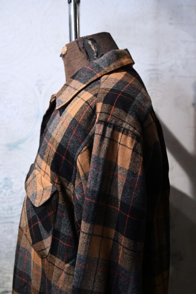 us 1950's~ "Pendleton" wool check shirt