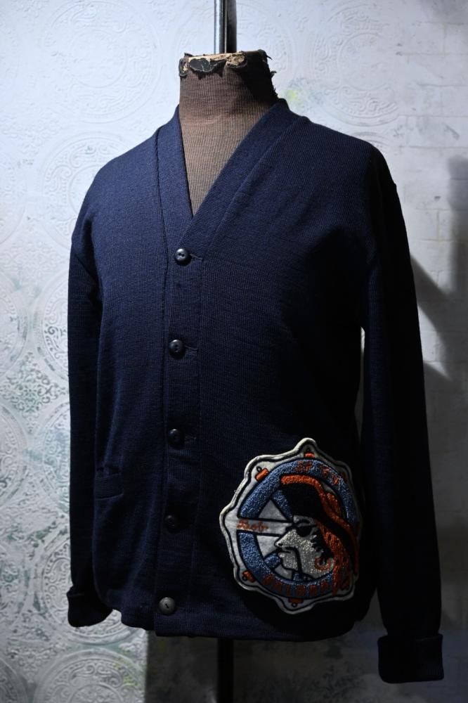 us 1950's Balboa patch lettered cardigan