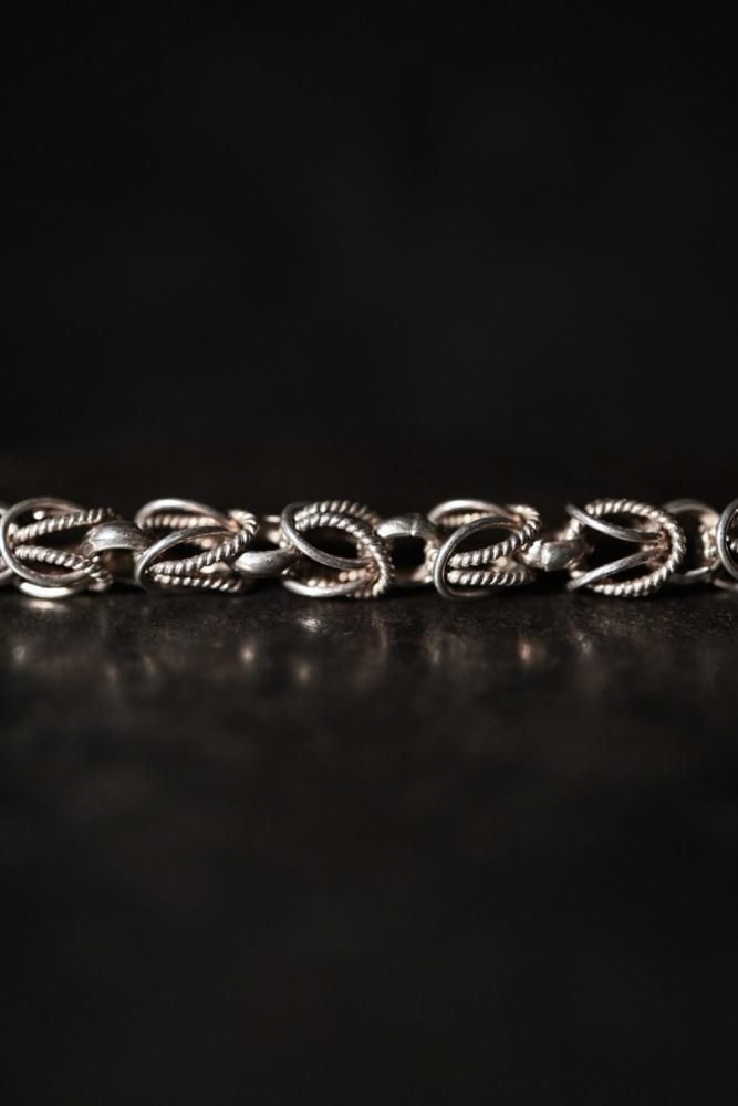 Vintage byzantine chain silver necklace