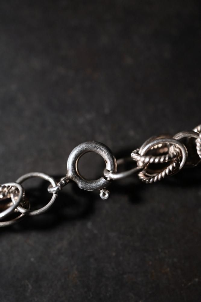 Vintage byzantine chain silver necklace