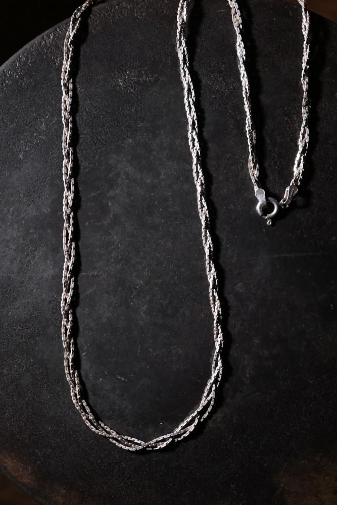 Mexico vintage silver twist chain necklace