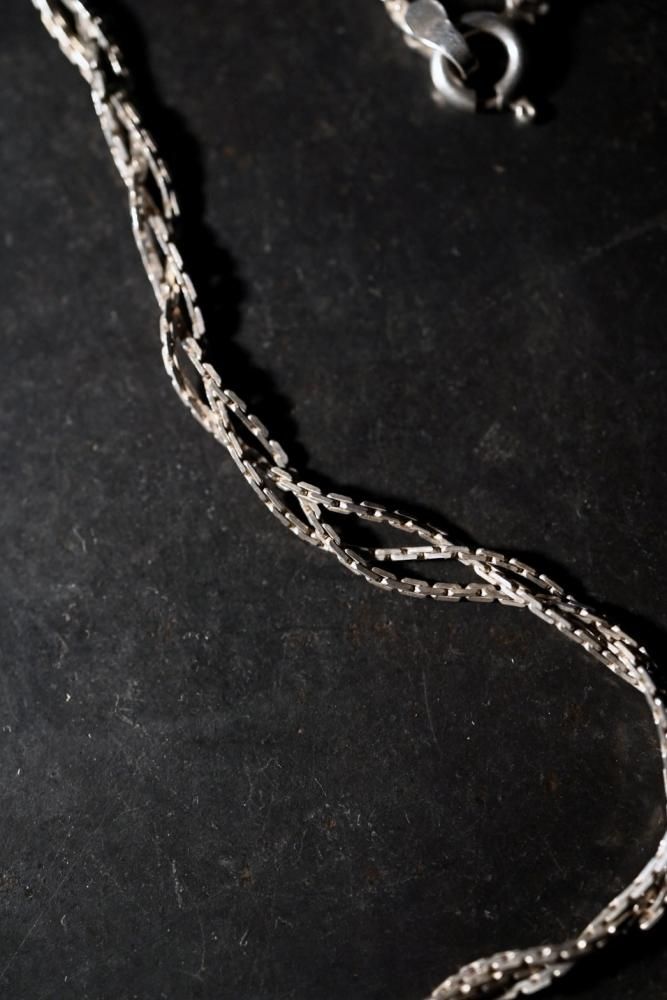 Mexico vintage silver twist chain necklace