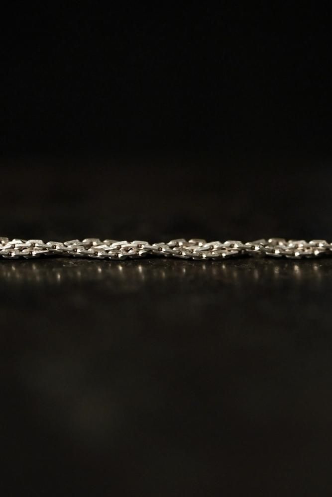 Mexico vintage silver twist chain necklace