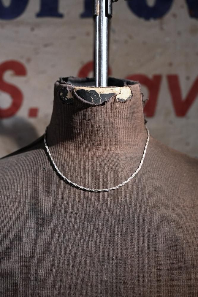 Mexico vintage silver twist chain necklace