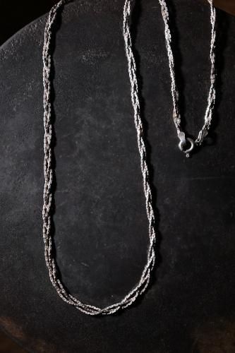 Mexico vintage silver twist chain necklace