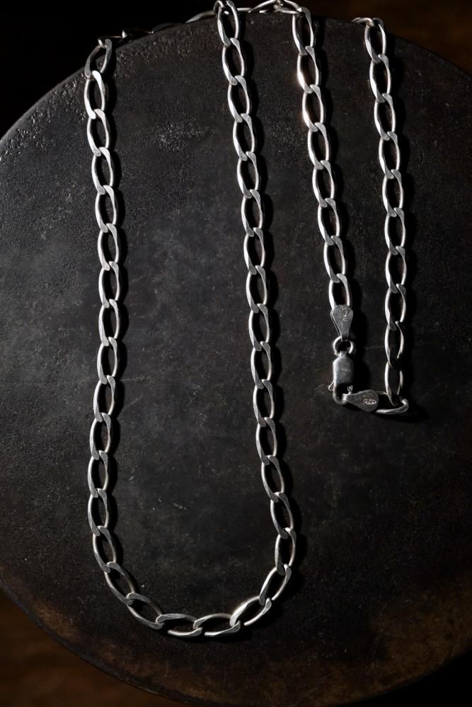 Italy vintage silver chain necklace