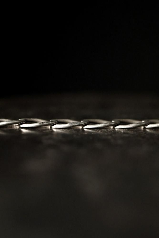 Italy vintage silver chain necklace