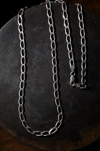 Italy vintage silver chain necklace