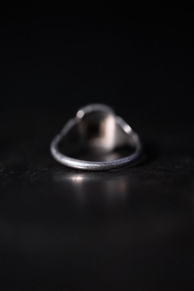 Mid 20th silver  agate ring