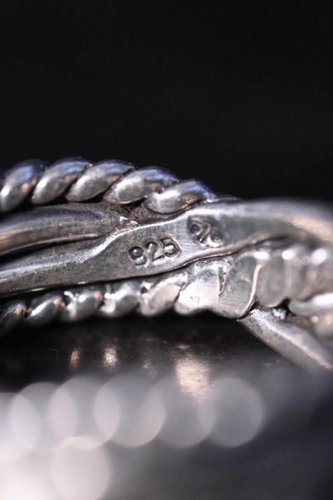Vintage twist design silver ring