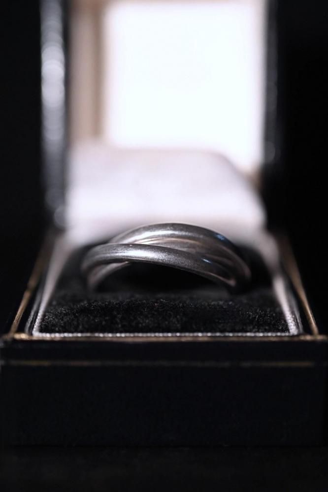 Vintage silver trinity ring