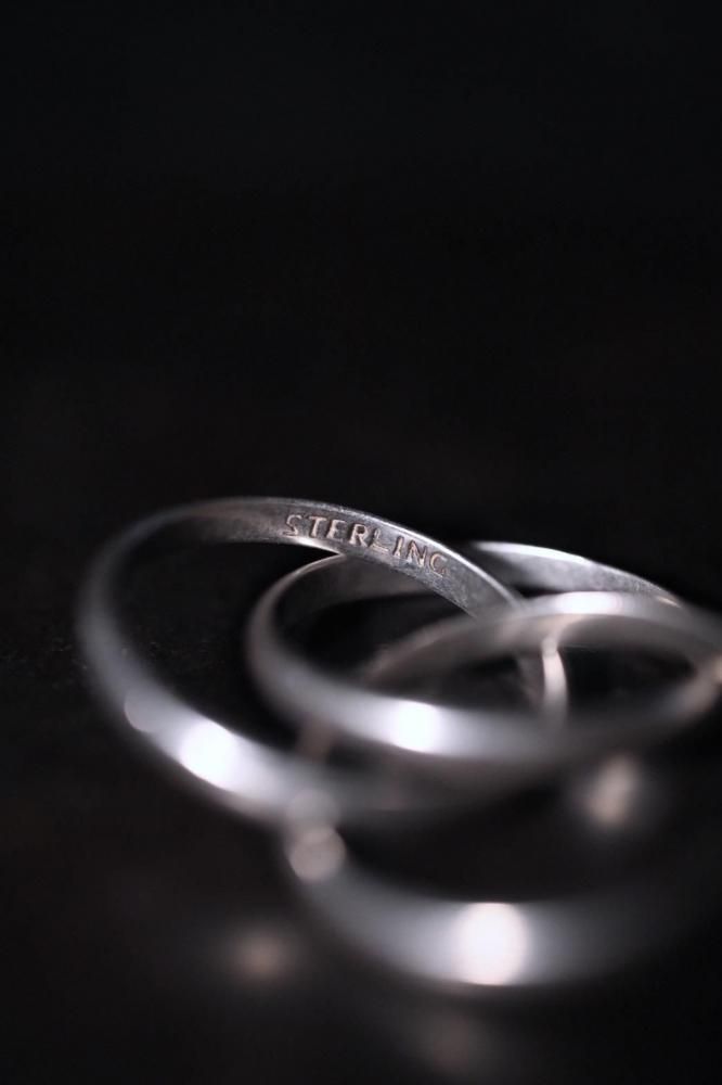 Vintage silver trinity ring