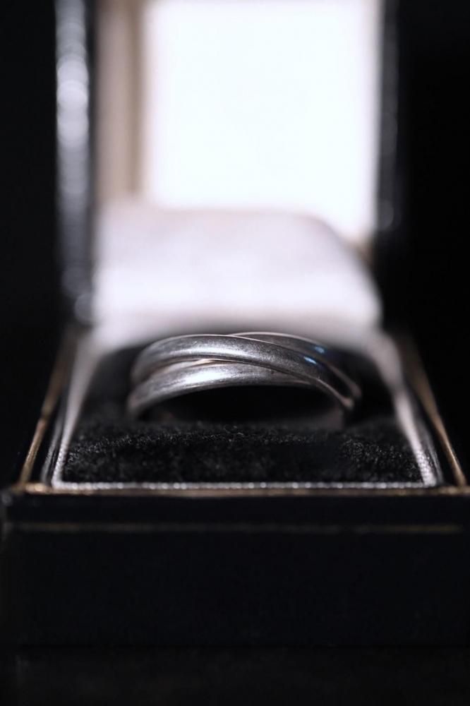 Vintage silver trinity ring