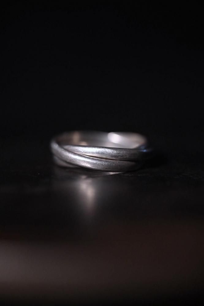 Vintage silver trinity ring