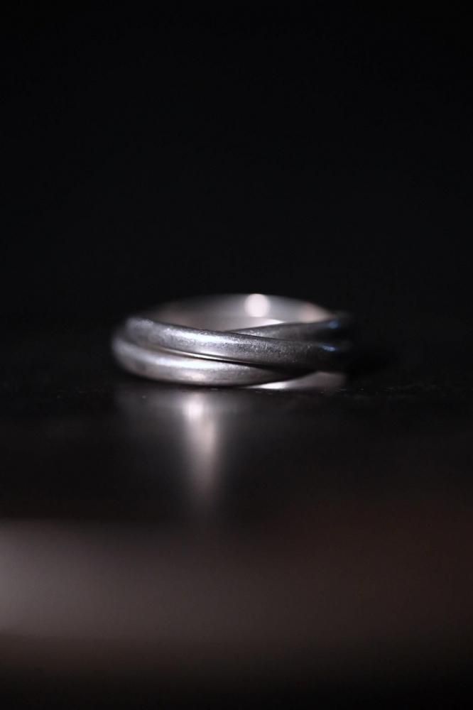 Vintage silver trinity ring