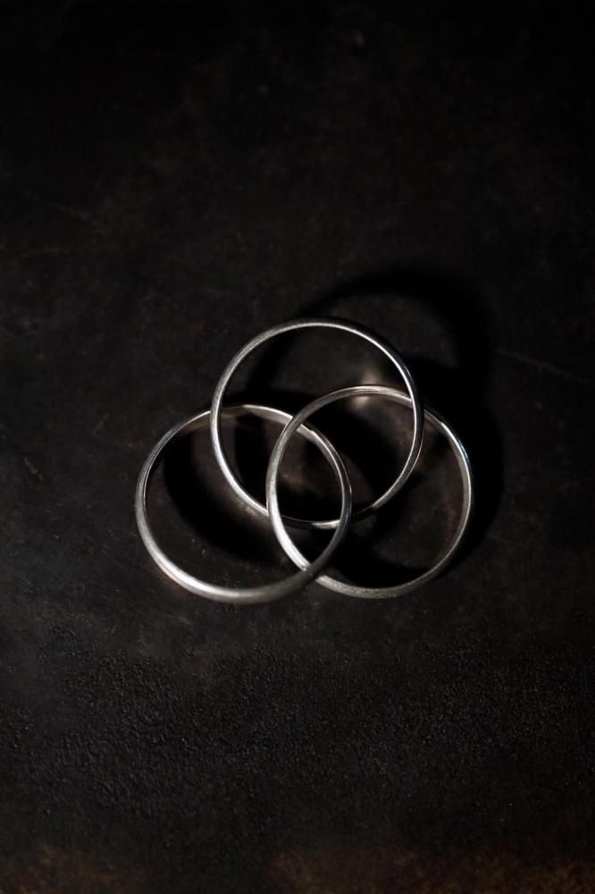 Vintage silver trinity ring