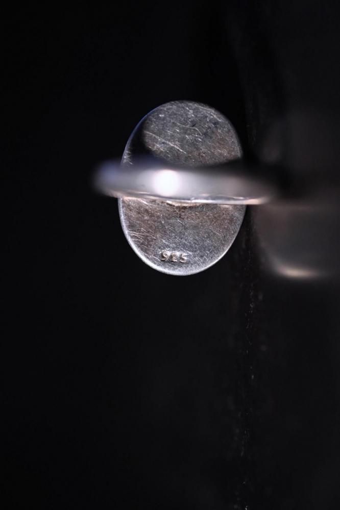 Vintage silver Initial ring