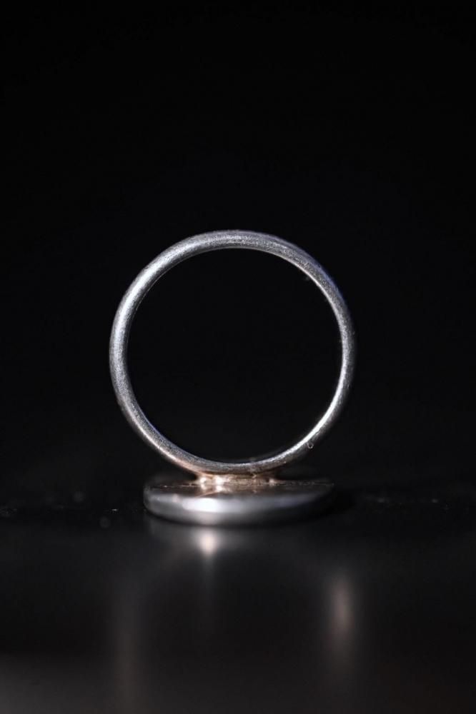 Vintage silver Initial ring