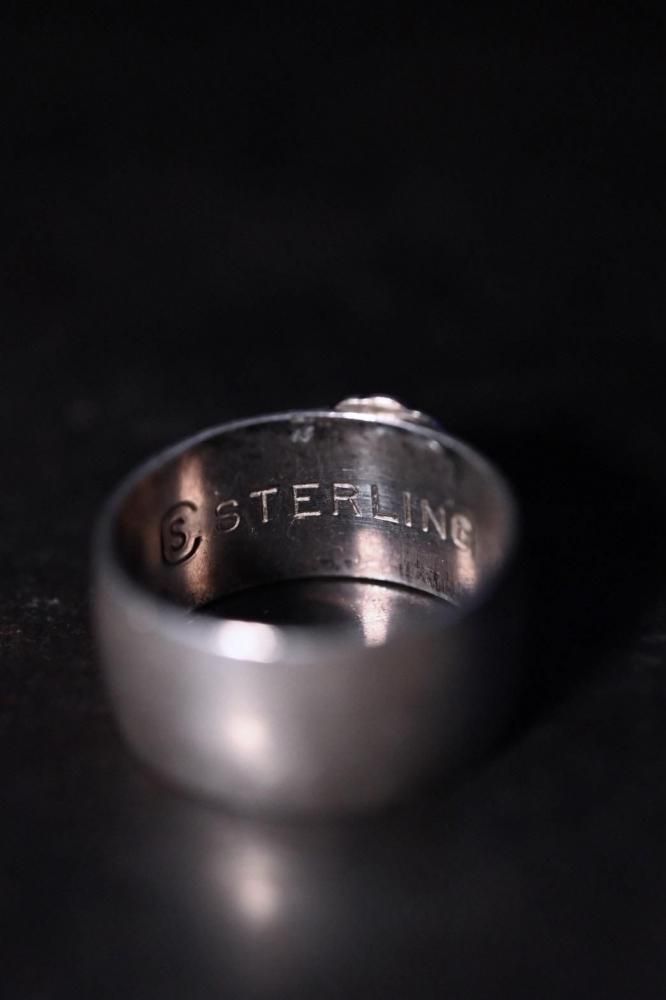 Vintage silver college ring