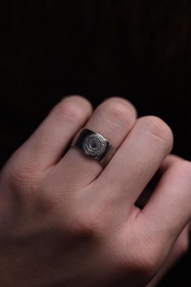 Vintage silver college ring
