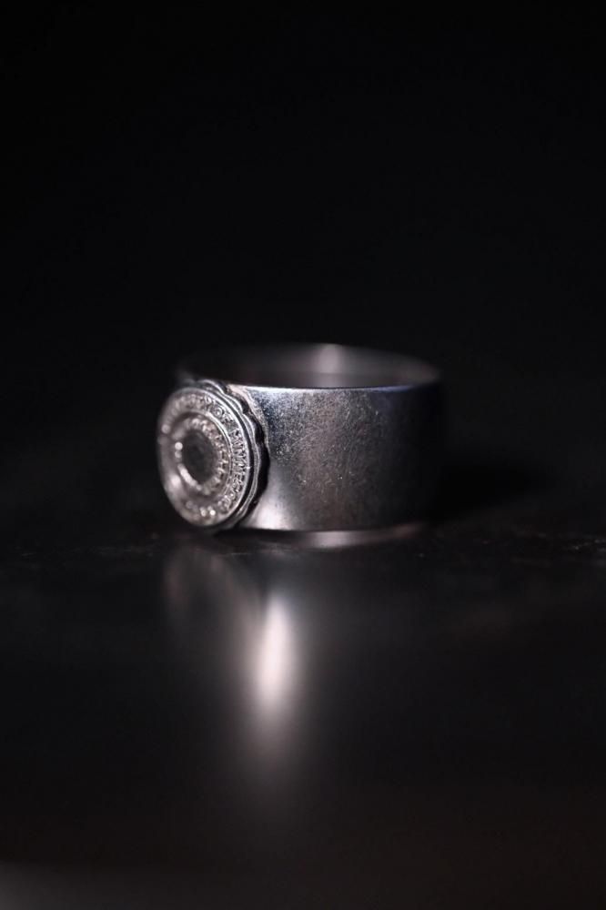 Vintage silver college ring