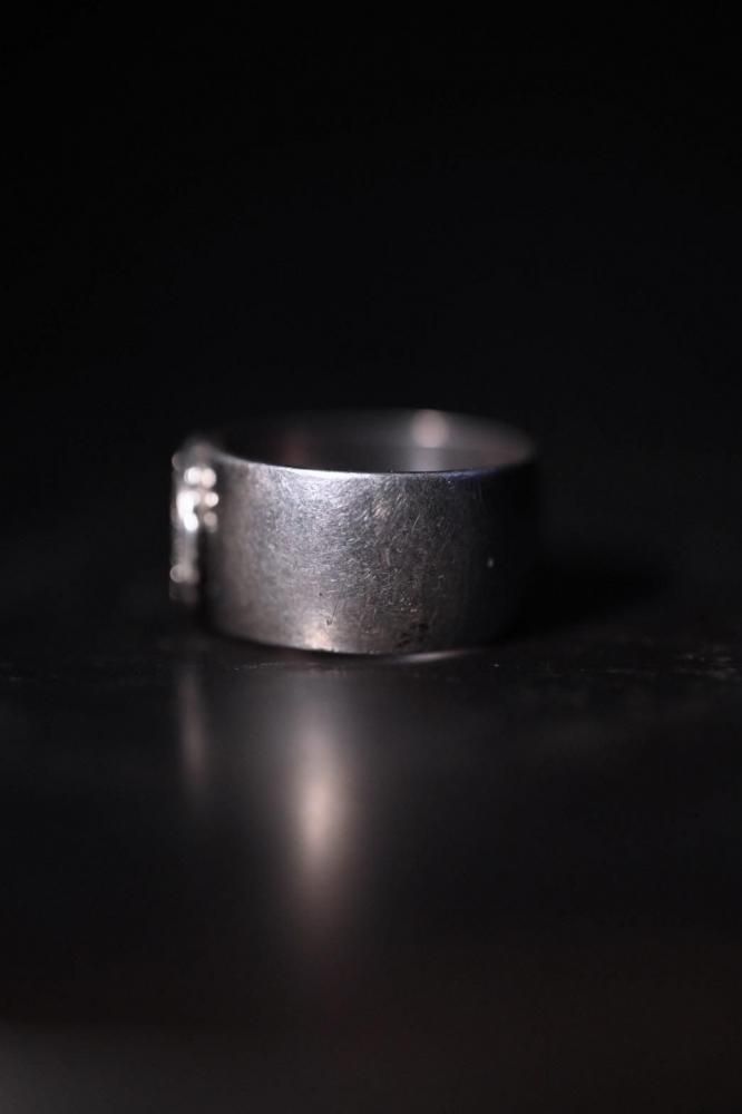 Vintage silver college ring