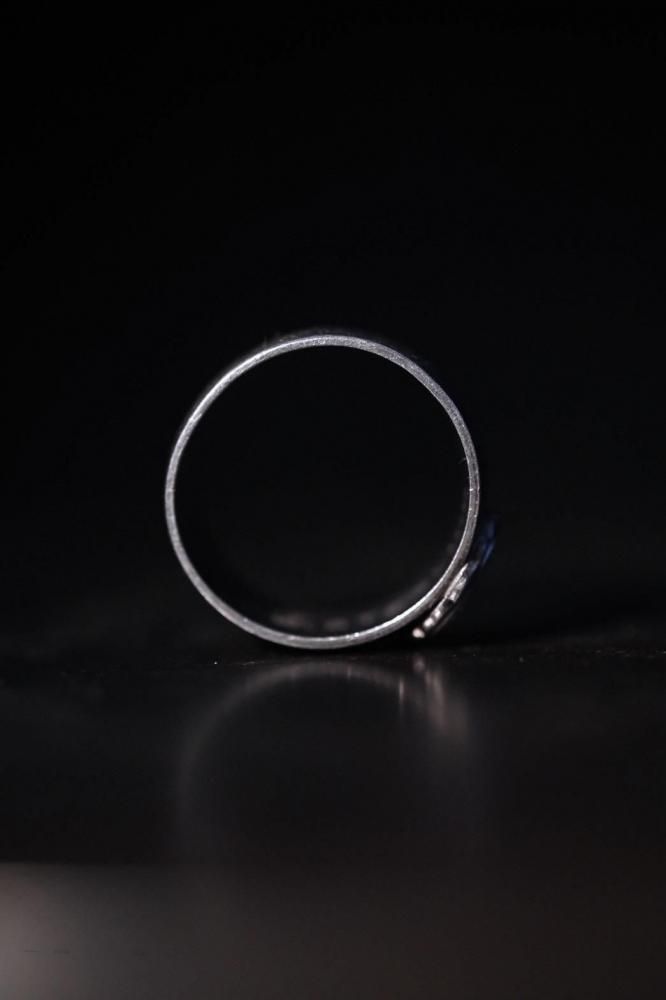 Vintage silver college ring