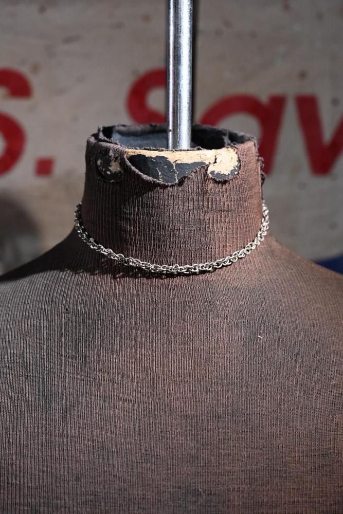 Italy vintage silver chain necklace