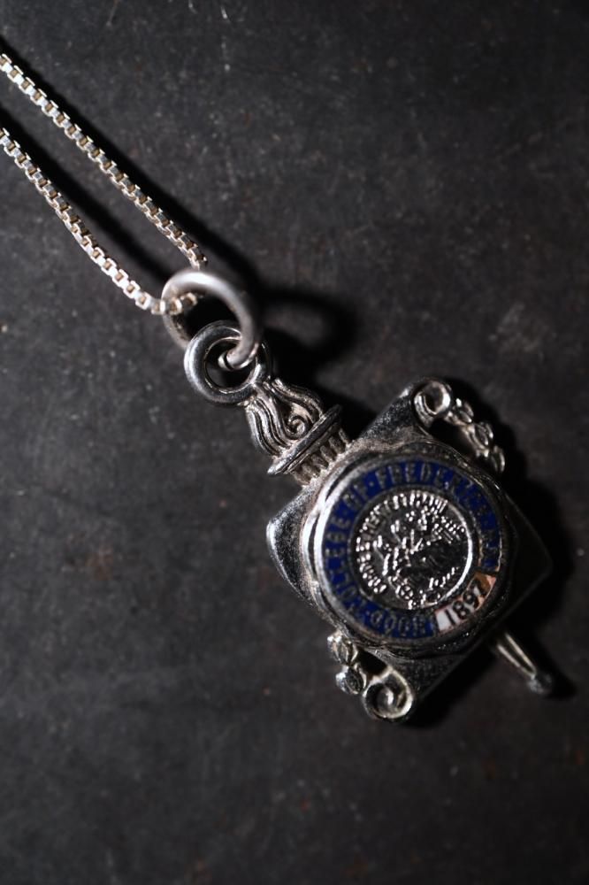 Vintage silver college necklace