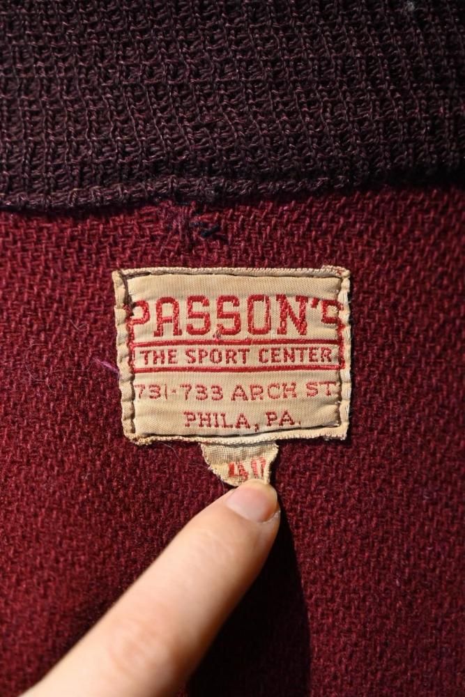 us 1950's "Passon's" wool award jacket
