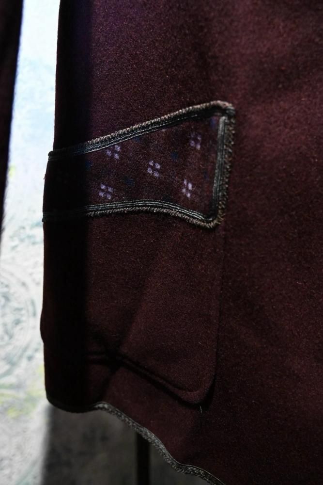 us 1930'~ wool smoking jacket